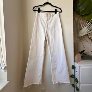 Zara ZW The High Rise Marine Straight Jeans in White, size 6 (8246/066)